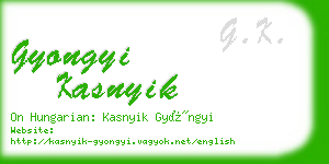 gyongyi kasnyik business card